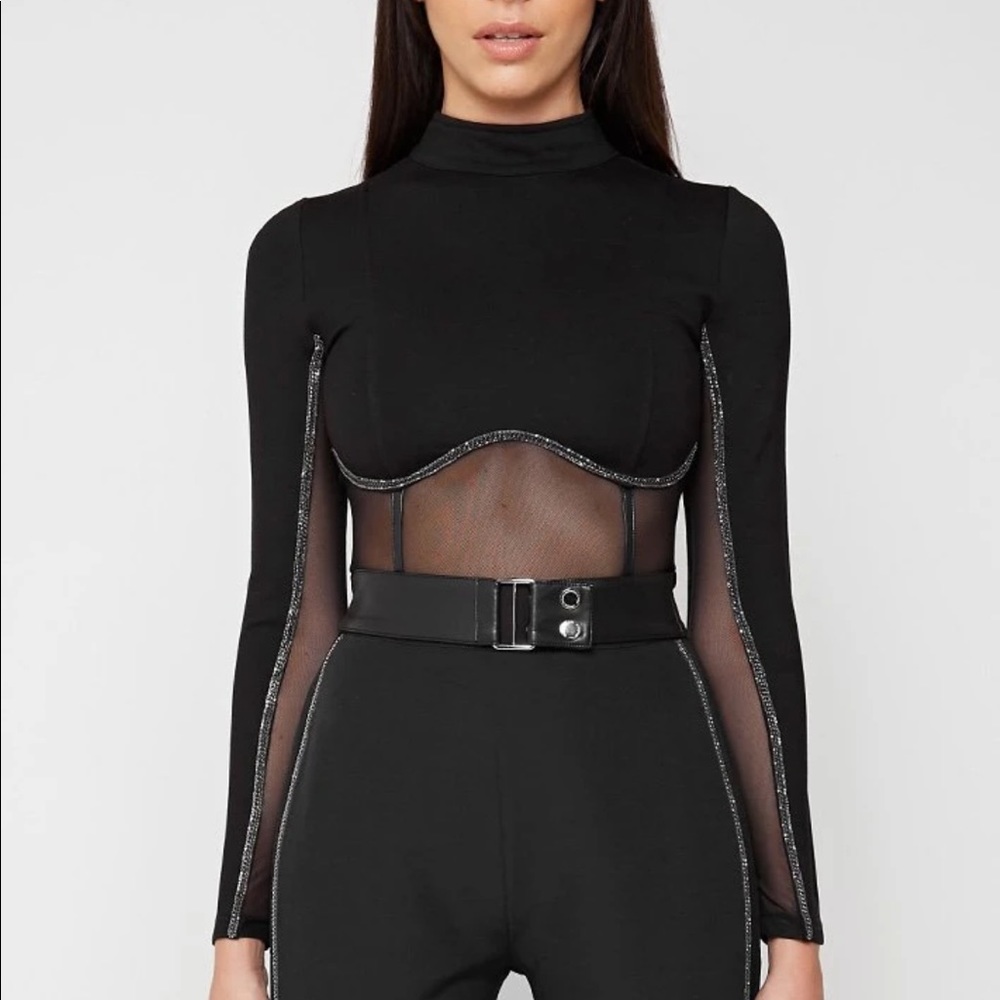 Maniere De Voir Embellished Crop Top